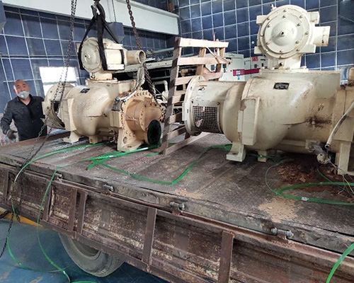 鶴煤集團登福空壓機大修項目現(xiàn)場